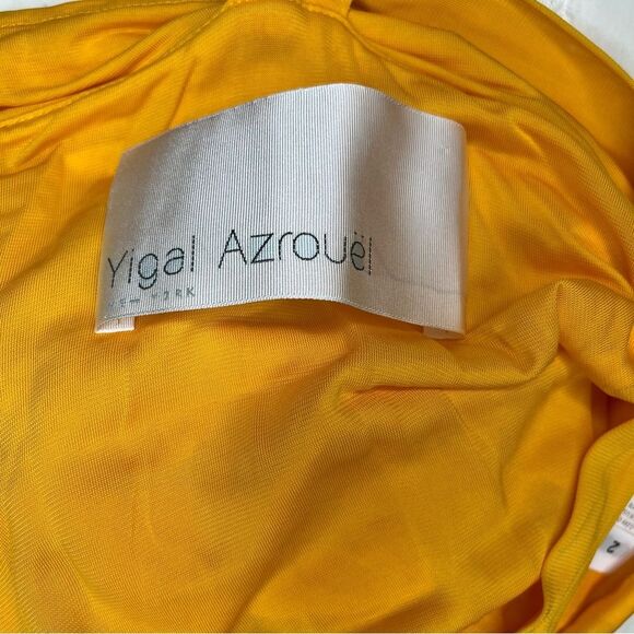 YIGAL AZROUEL Cocktail Dress Tiered Deep V Neckline Straps Size 2 - Picture 7 of 10